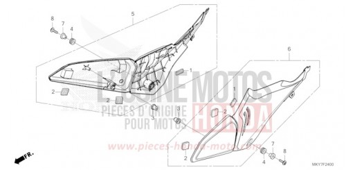 COUVERCLE LATERAL CB650RACT de 2026